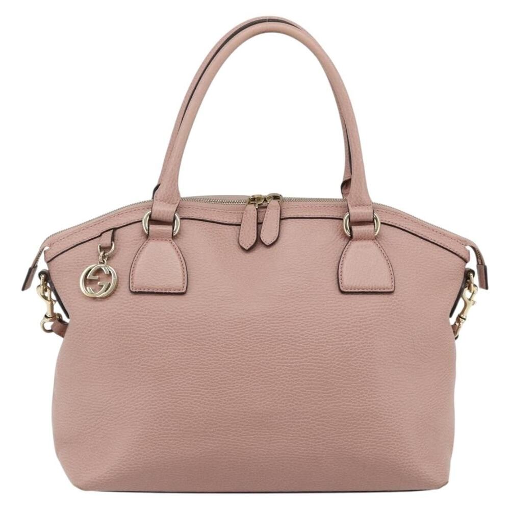 Gucci Leather Interlocking Handbag Pink